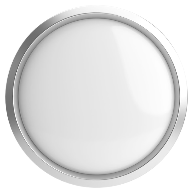 3D circle button Empty button 3D illustration