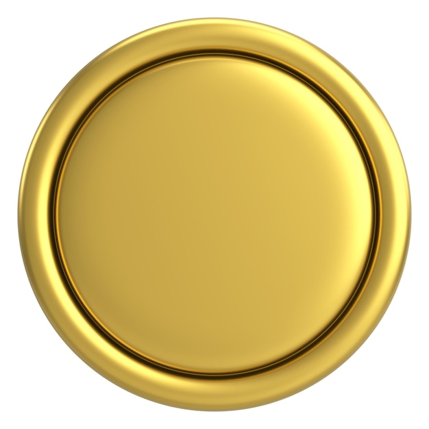 3D circle button Empty button 3D illustration