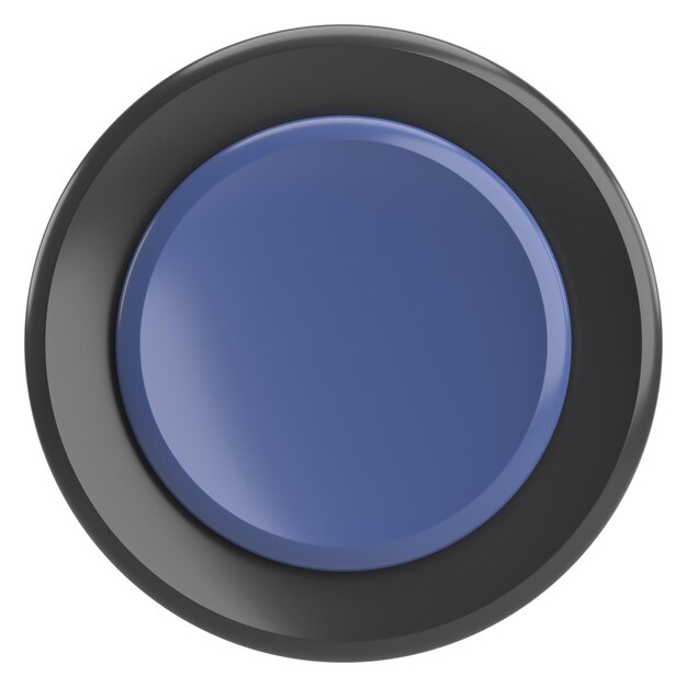 Photo 3d circle button empty button 3d illustration