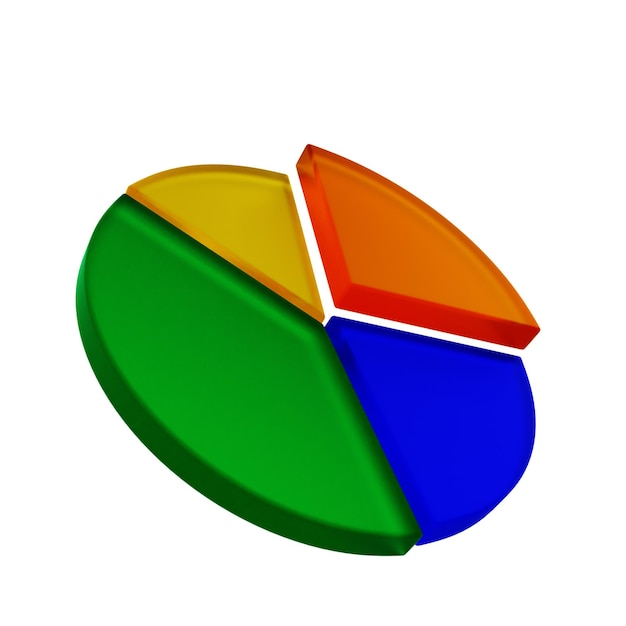 3d cirkeldiagram diagram illustratie