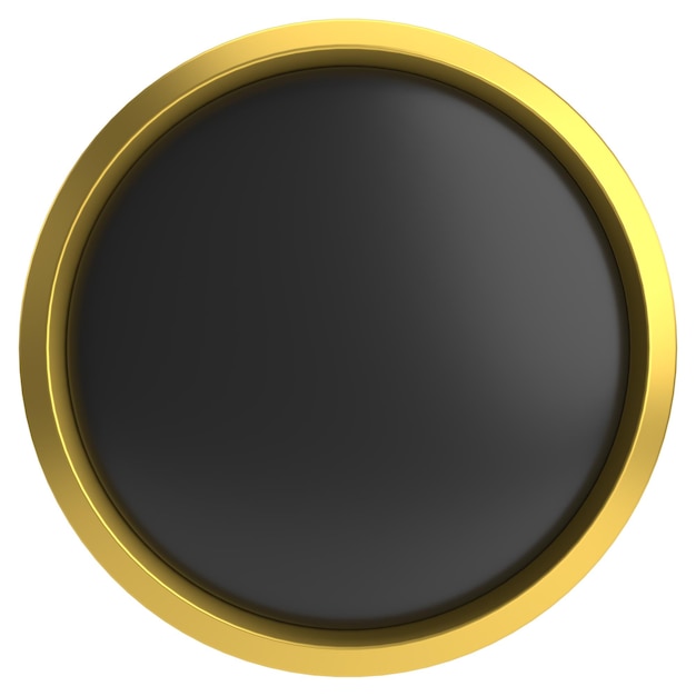 3D-cirkelknop Luxe-knop 3D-illustratie