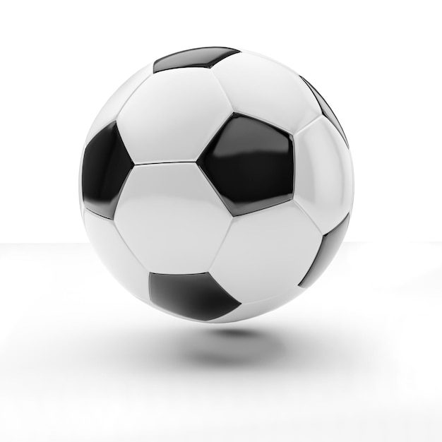 3d classic soccer ball on white background