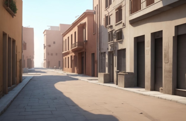 3d clay texture empty street building backgrounds