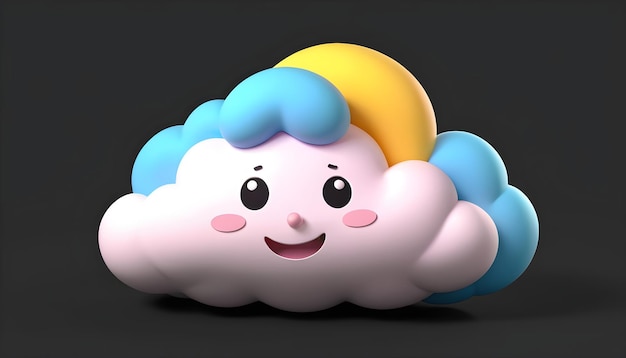 3d Cloud generated by AI