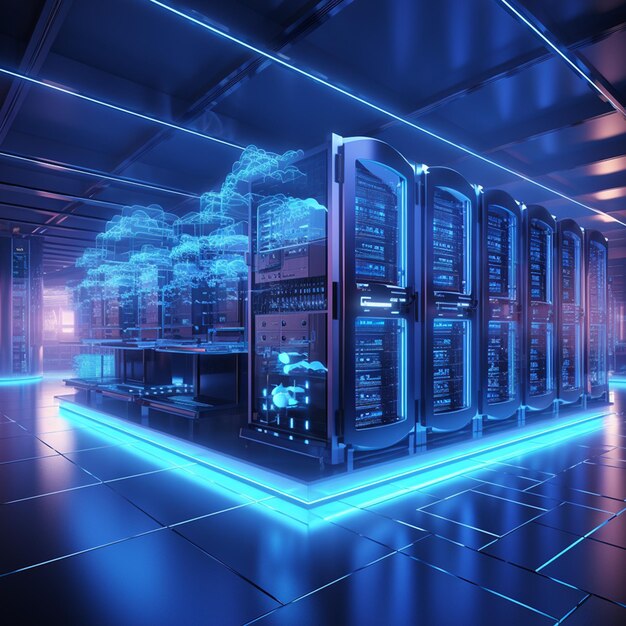 3D-cloudservers gegenereerd met AI