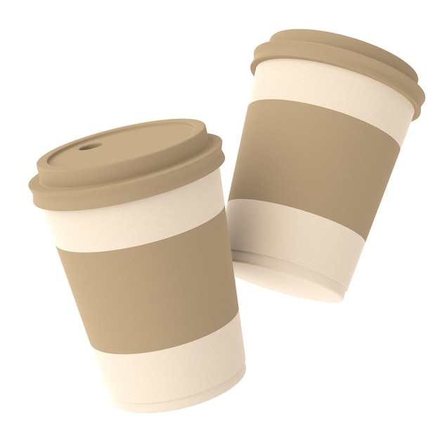 3D coffee cup 3D illustration