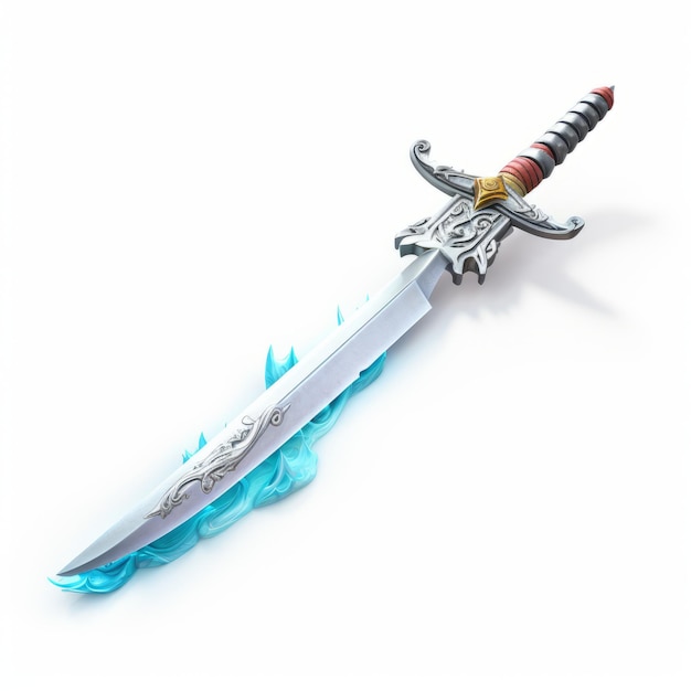 Photo 3d colada sword fairyland weapon with realistic rendering