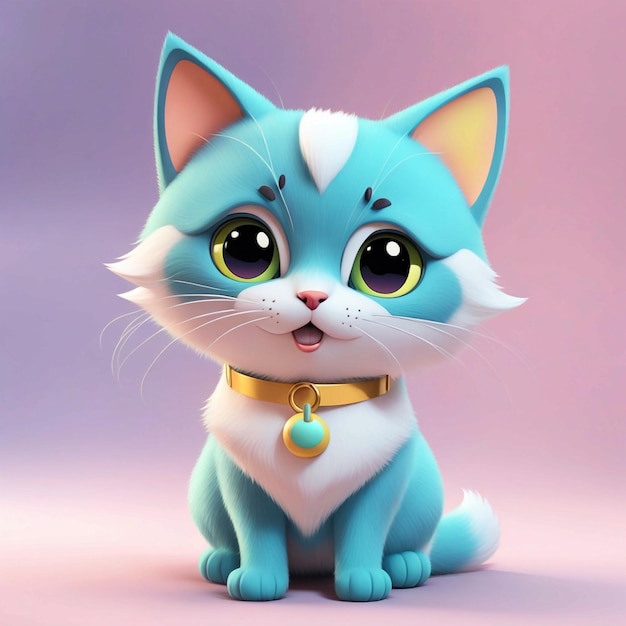 3d color cat