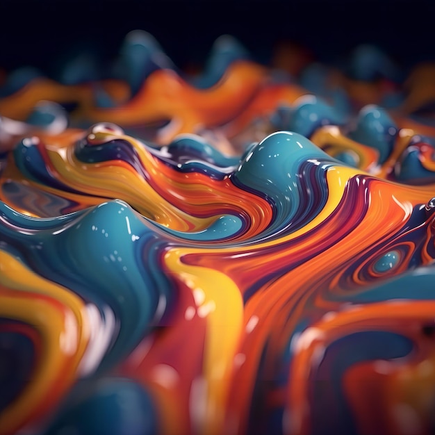 3d color liquid abstract