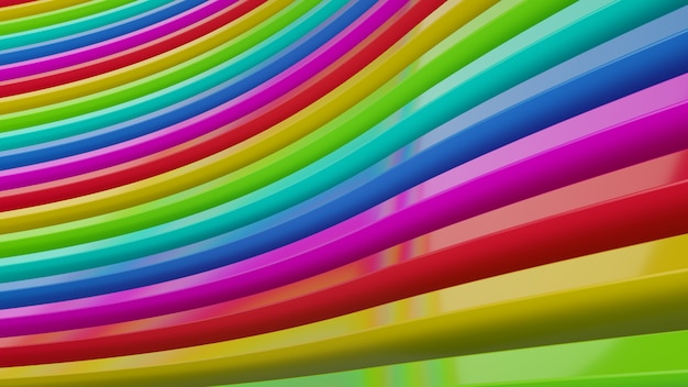 3D Colorful Abstract Form Background