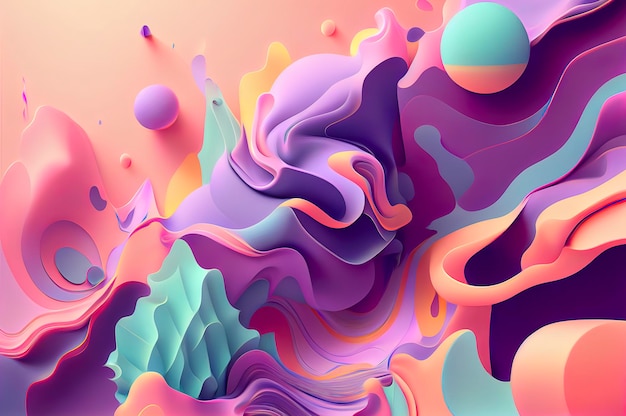 3d colorful abstract wallpaper