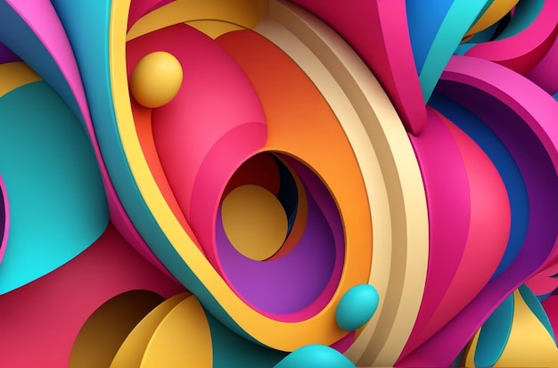 3d colorful realistic abstract background