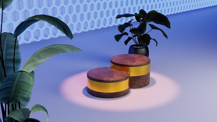Фотография 3d красочный круглый держатель продукта
