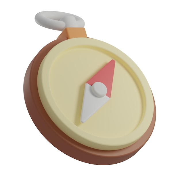 3D Compass Isolated Icon Illustration Render