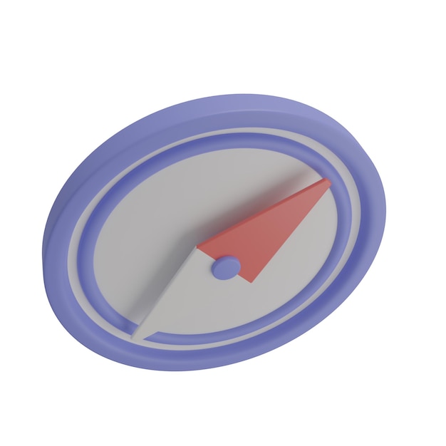 3D Compass Isolated Icon Illustration Render