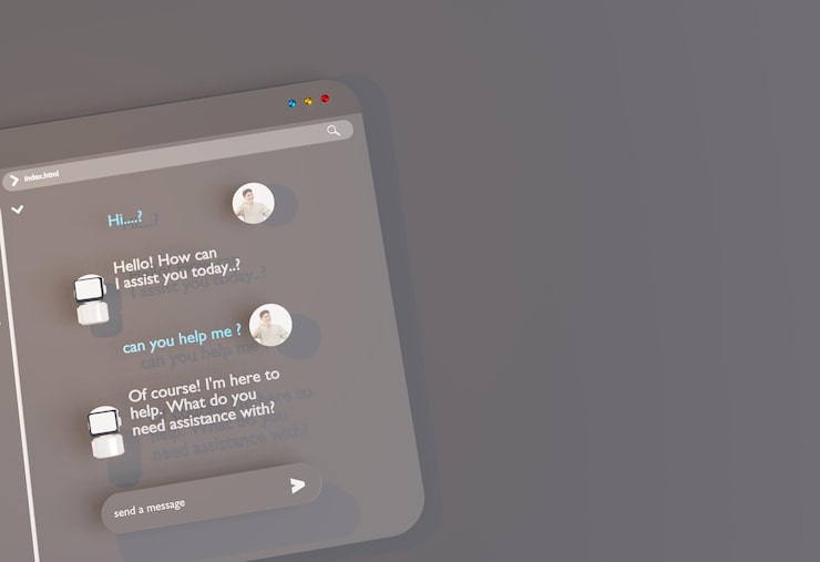 Photo 3d computer ai robot chatbot web uiux software programming algorithms 3d rendering illustration