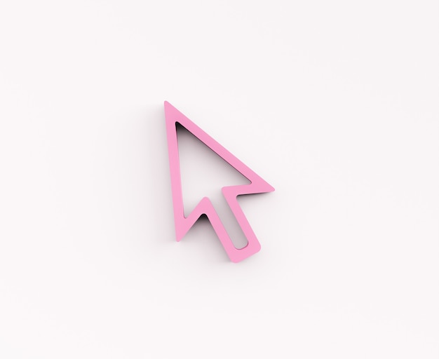 3d computer cursor arrow