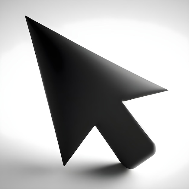 Photo 3d computer mouse cursor arrow icon generative ai