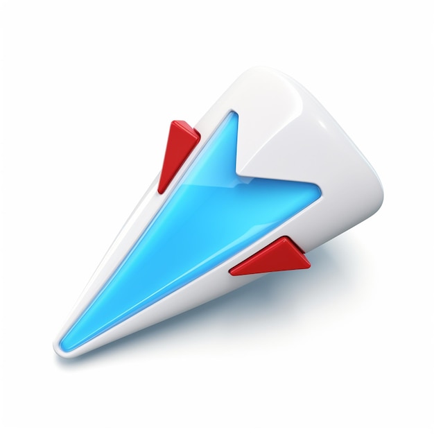 3d computer mouse cursor arrow icon on white background generated with ai