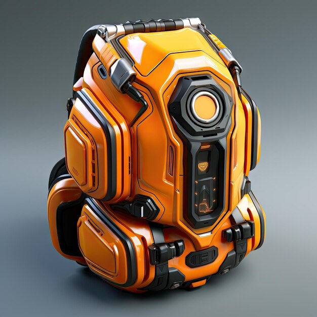 Premium AI Image | 3d concept futuristic backpack