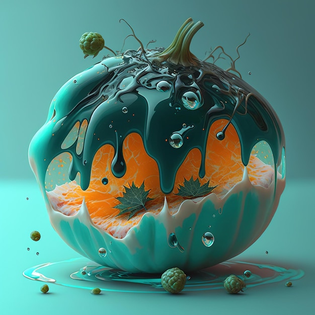 3d concept pumkin illustration