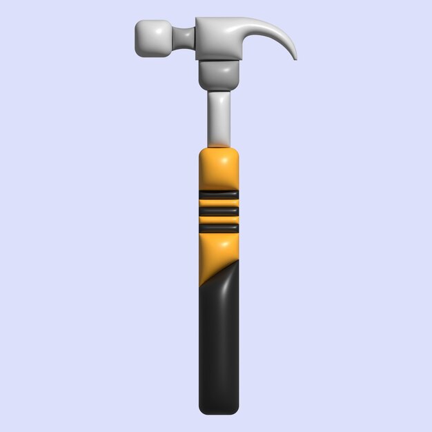 3D Construction Tool Asset with Light Background