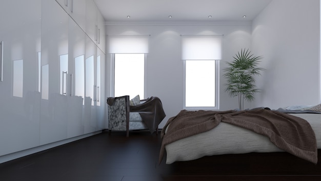 3D Contemporary Bedroom Interior