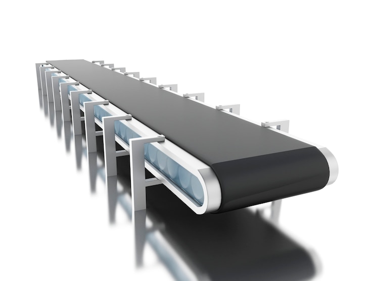 Photo 3d conveyor belt.
