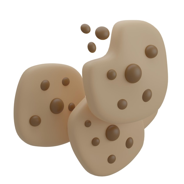 3D Cookies Illustration