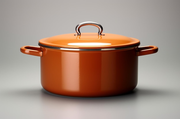 3d cooking pot isolated on background with clipping