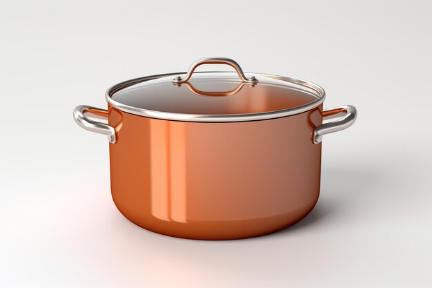 3d cooking pot isolated on background with clipping