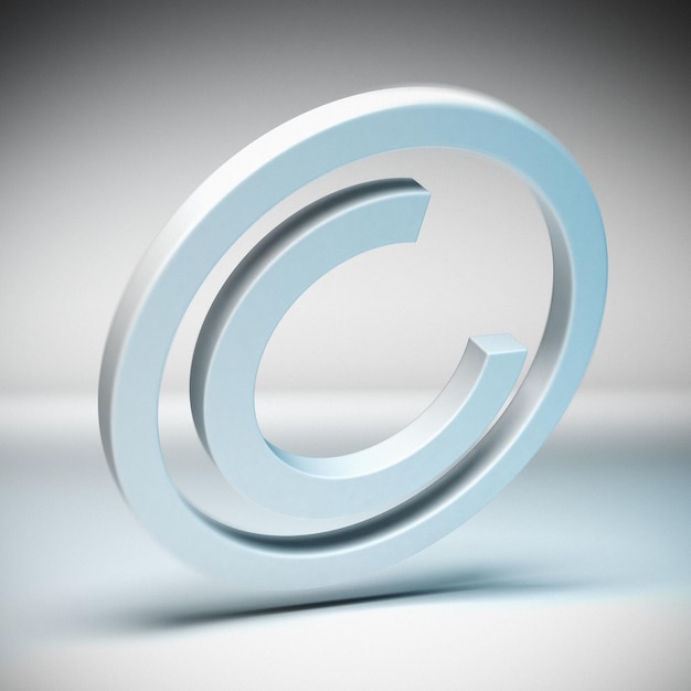 3D Copyright Symbol