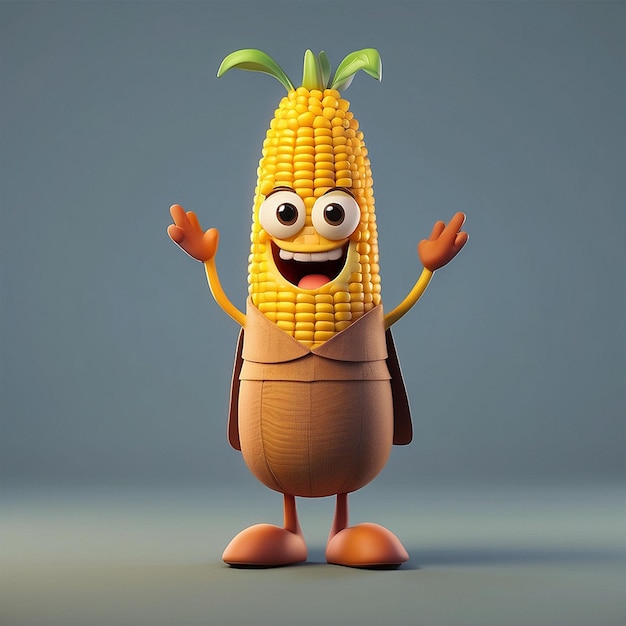 3d corn character