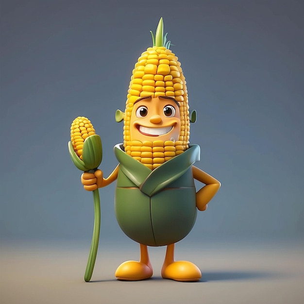 3d corn character