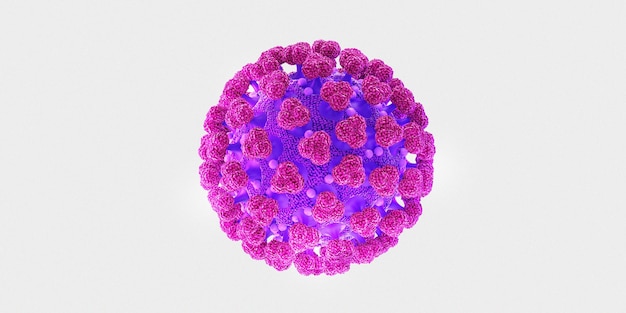 Photo 3d coronavirus molecule