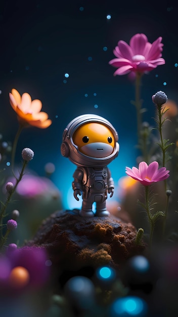 3D cosmos cartoon personage illustratie