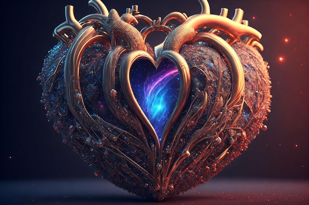 Foto cuore dell'universo 3d