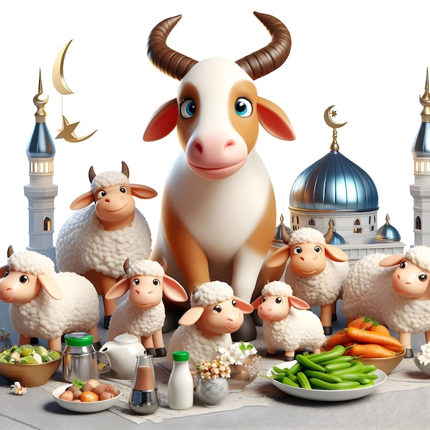 3d cow Eid Al Adha