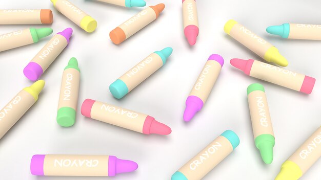 3d crayons render