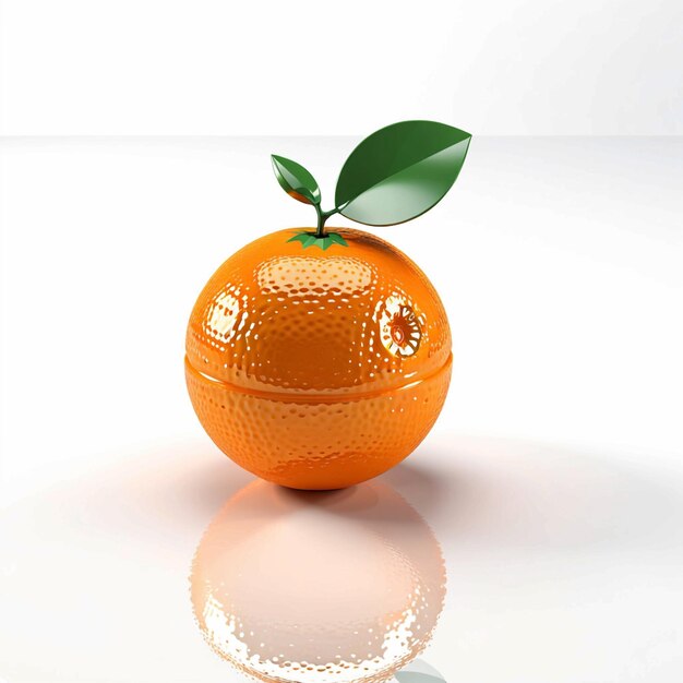 Photo 3d create a orange highper realistic