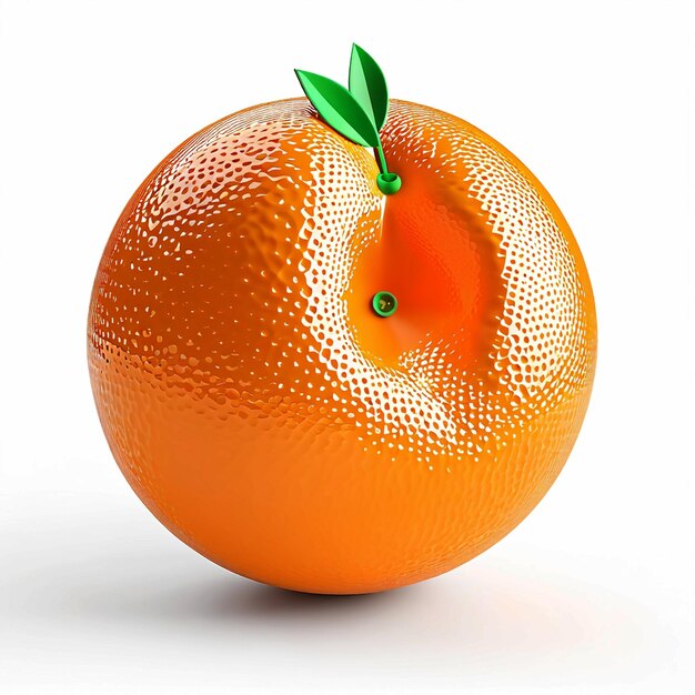 Photo 3d create a orange highper realistic