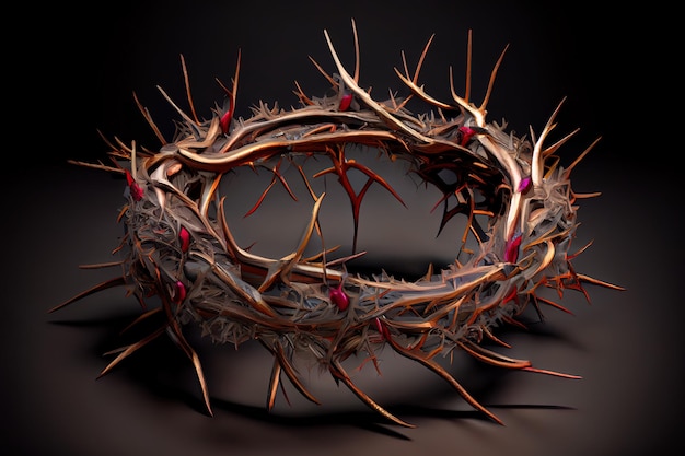 3D Crown of thorns of jesus christ