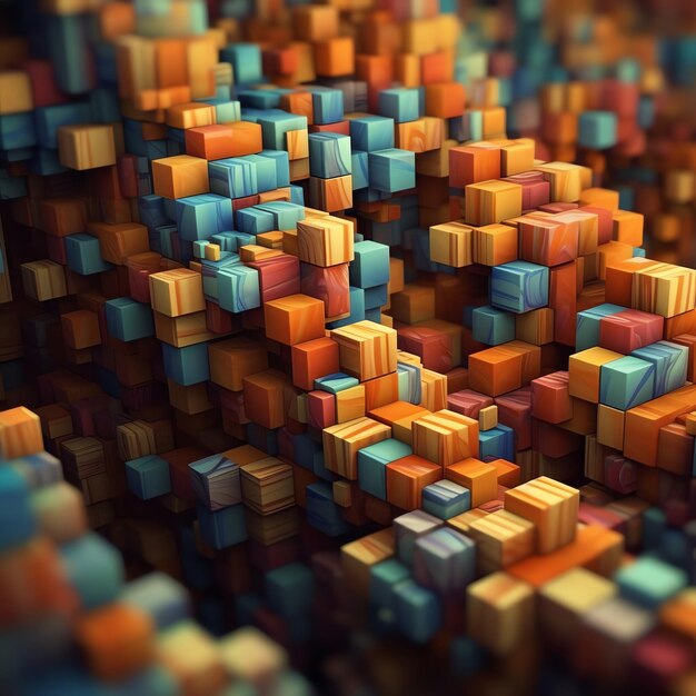 3d cubes abstract background