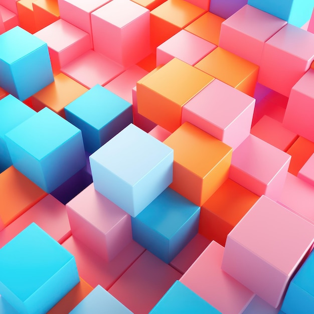 3d cubes background