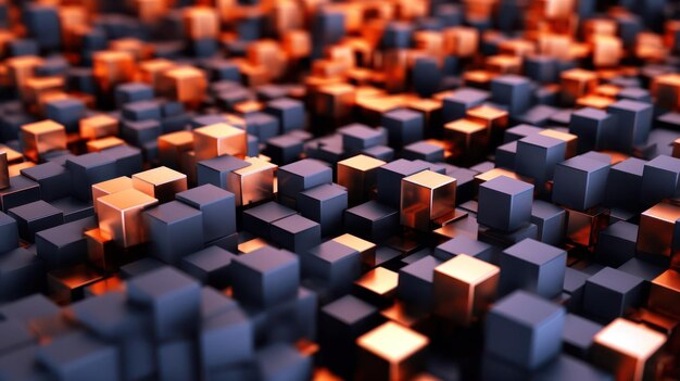 3D cubes geometric background