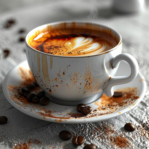 3D Cup Coffee Render Keramische achtergrond Afbeeldingen Hd Wallpapers