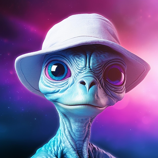 3D cute alien generated by AI