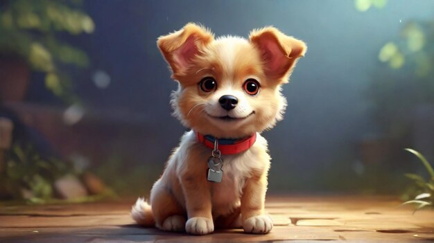 3d cute animal dog cartoon