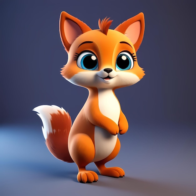 3D 만화의 귀여운 동물 3D 캐릭터 만화의 동물 어린이를 위한 일러스트레이션 동물