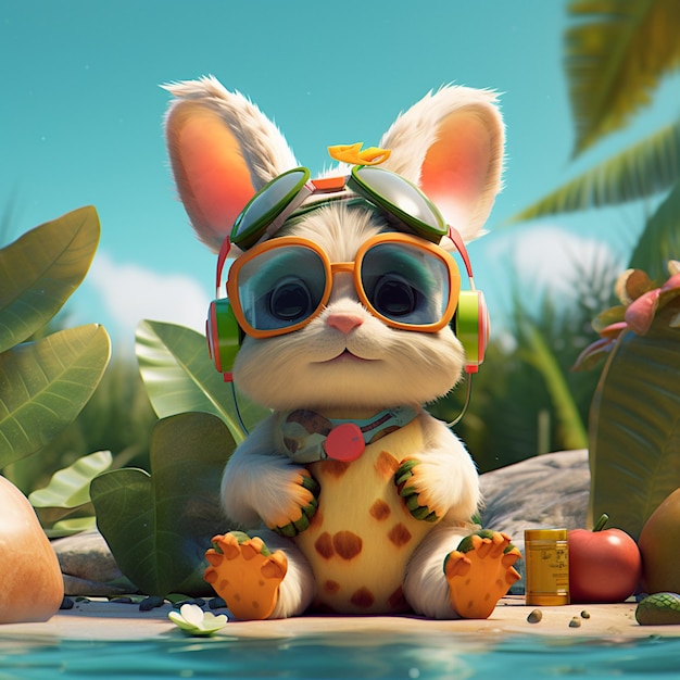 3D Cute Animals Summer